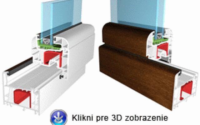 5komorový profil s estetickým vzhledem