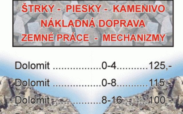 Komplexní služby v oblasti sypkých stavebních hmot