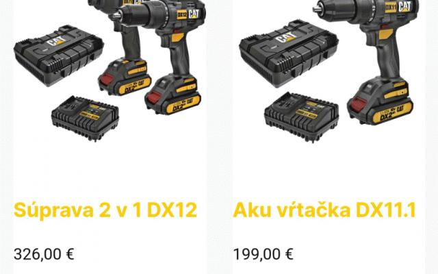Široký sortiment náradia Caterpillar
