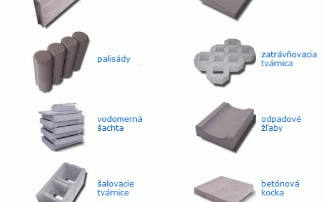Betonové prvky pro zahradu a stavbu