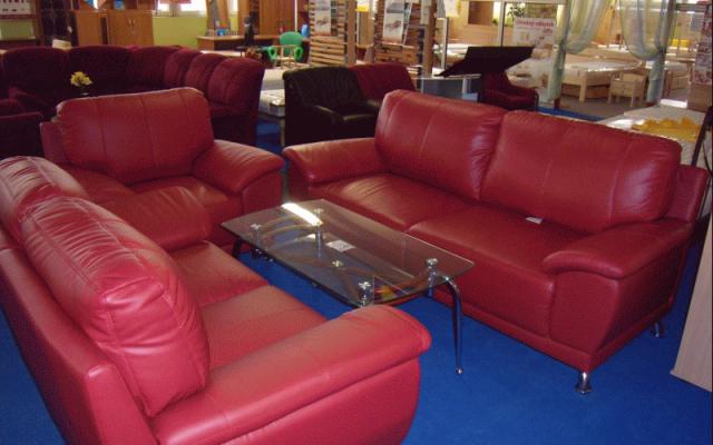 Kožené nemecké sedací soupravy s moderním designem