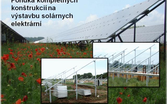 Kompletní konstrukce pro fotovoltaické elektrárny