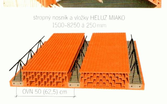 Stropní nosníky a vložky HELUZ MIAKO