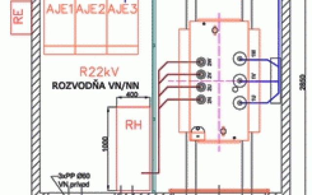 Bloková trafostanice s rozvodnou VN a NN