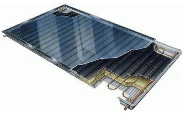 Plochý solární kolektor pro vertikální instalaci