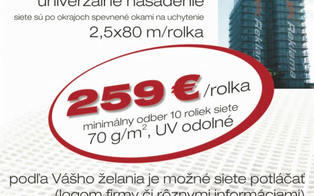 Speciální nabídka na lešenářské sítě na míru