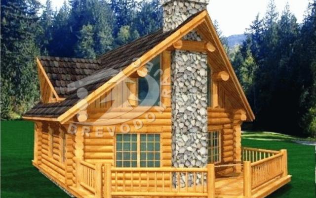 Rodinný zrub s galerií - ideální místo pro víkendy