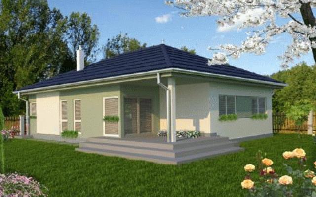 Stylový bungalov s valbovou střechou pro pohodlné bydlení