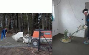 Betónové poterové služby s čerpadlem