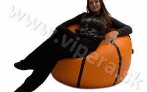 Oranžový sedací vak z ekokože pro mladé sportovce Oranžový sedací vak z ekokože pro mladé sportovce